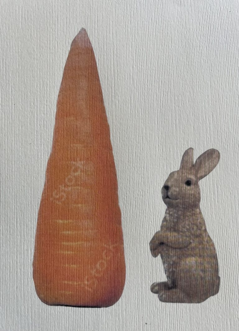 Stor morot, liten kanin Collage av Owe Gustafson